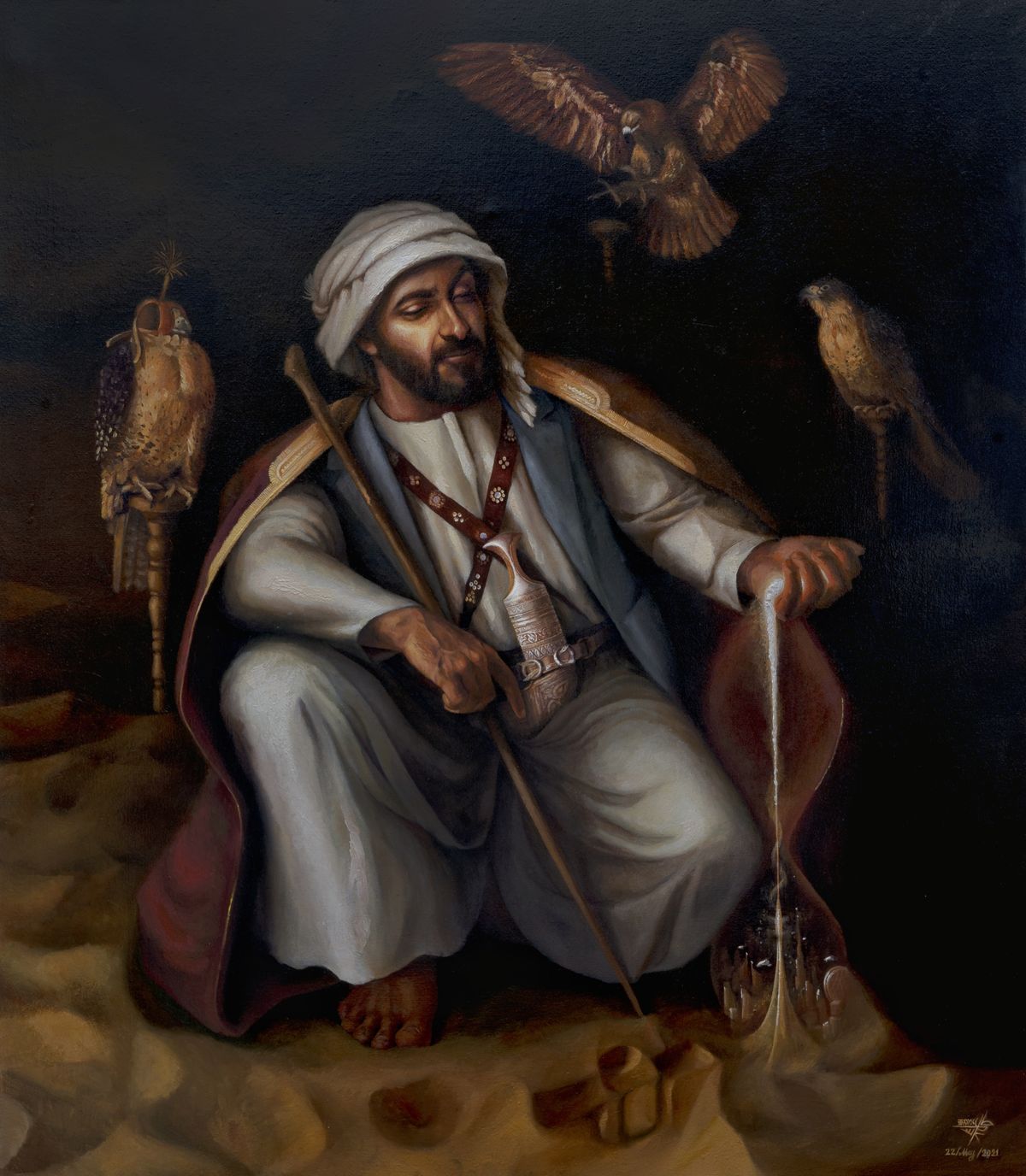 Zayed's Vision, oil on canvas
